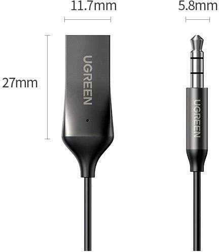 Automobilinis Bluetooth imtuvas UGREEN 70601B - pilkas