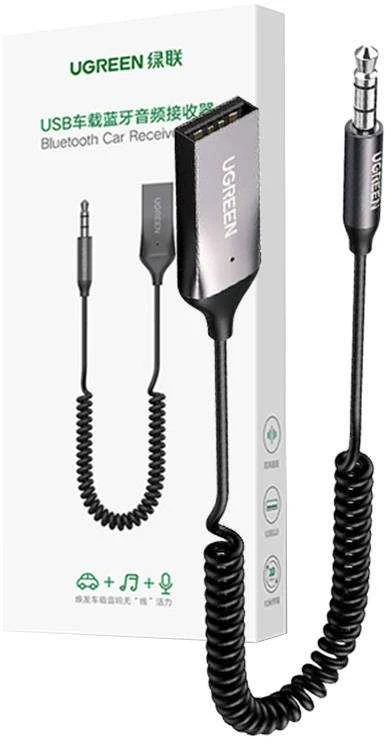 Automobilinis Bluetooth imtuvas UGREEN 70601B - pilkas