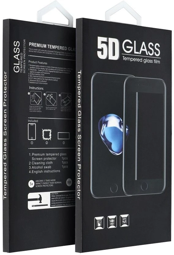 Oem Apsauginis stiklas Full Glue 5D skirtas iPhone 7/8 / SE 2020 / SE 2022 (Privatumas) juodas
