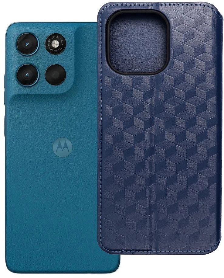Oem Atverčiamas dėklas, skirtas Motorola G57 POWER Cubic Book, mėlynas