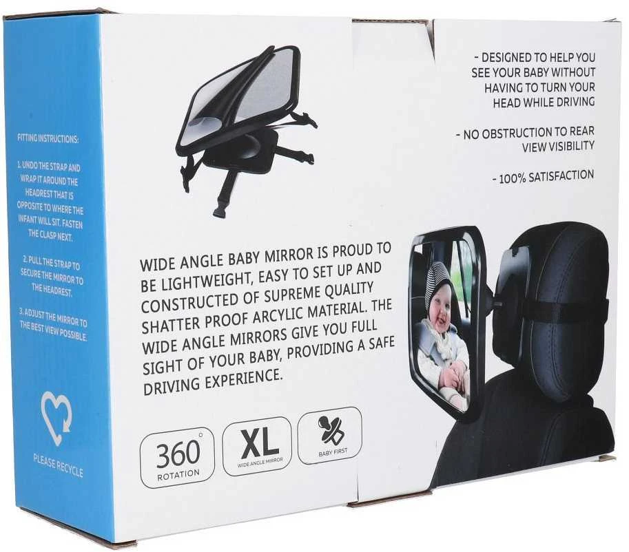 Oem Baby rear view mirror BY-360 juodos spalvos