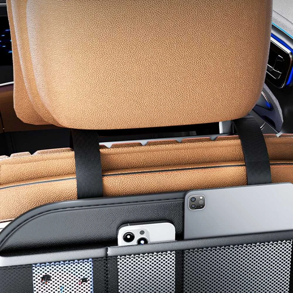 Oem Automobilio organaizeris for front seats with compartments D03 juodos spalvos