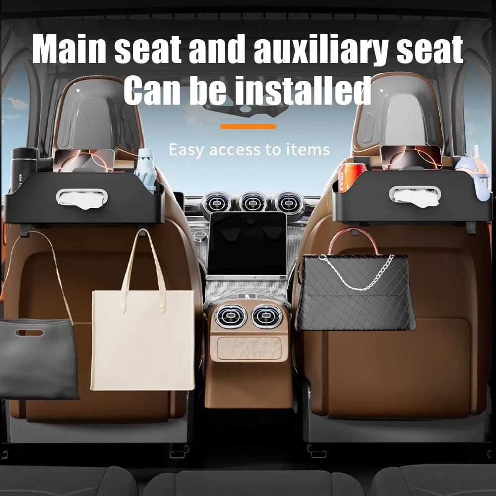 Oem Automobilio organaizeris for front seats with compartments SN-517 juodos spalvos