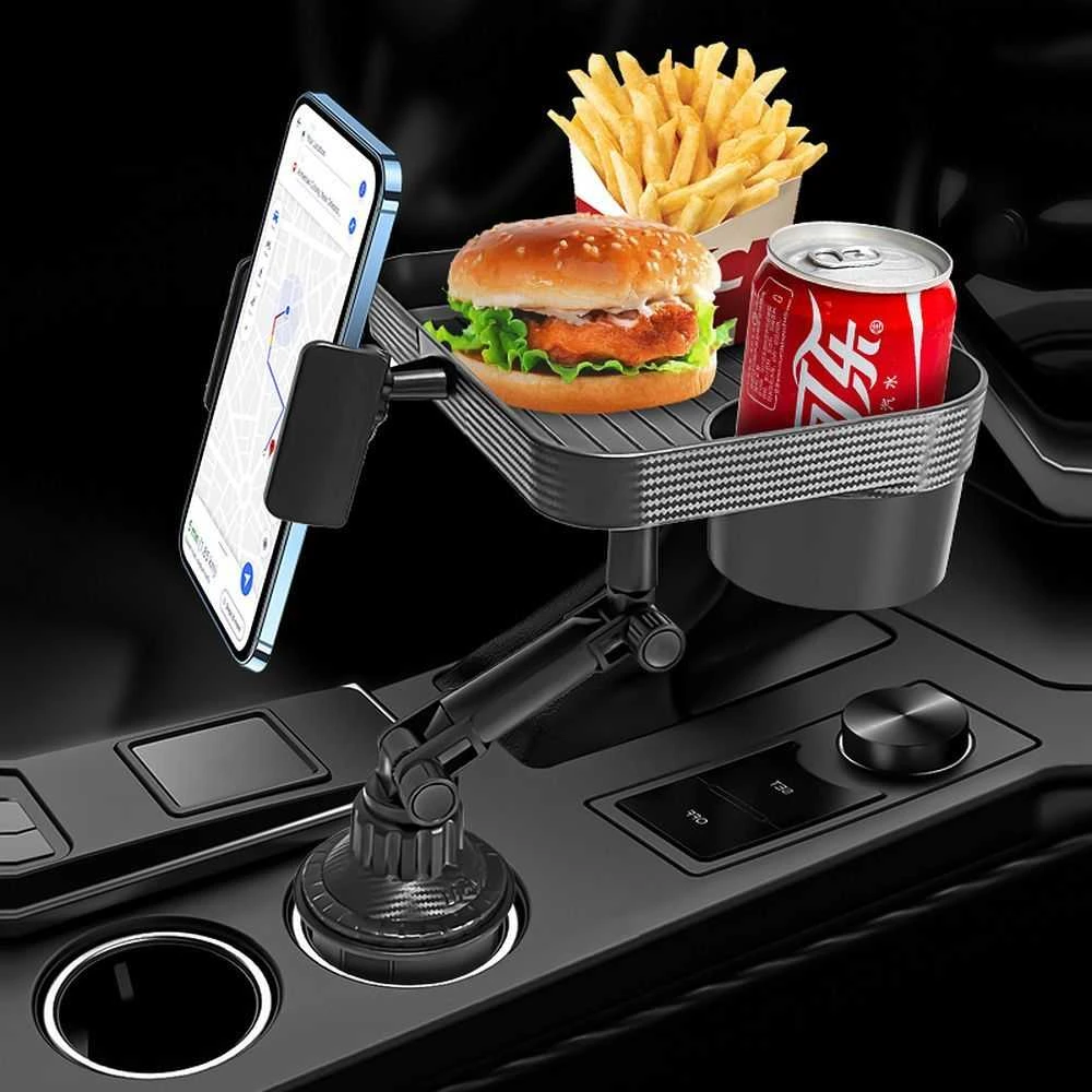 Oem Car table with phone holder CP12 juodos spalvos
