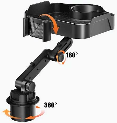 Oem Car table with phone holder CP2008 juodos spalvos