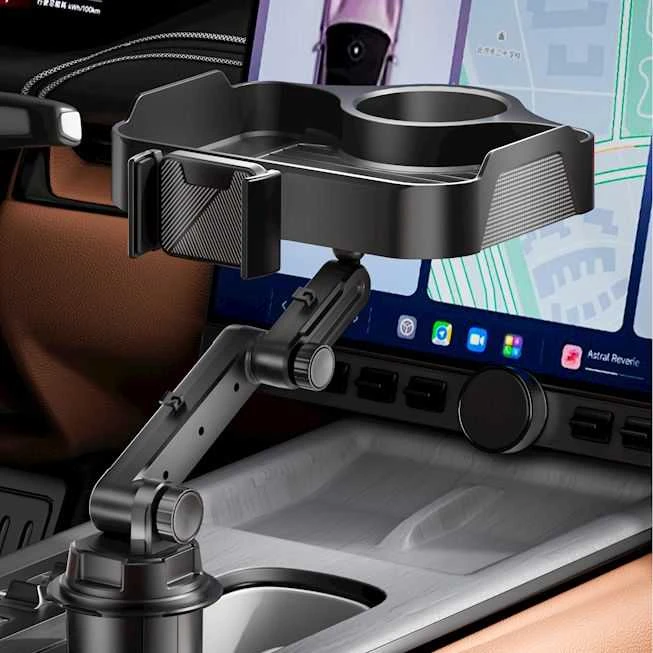 Oem Car table with phone holder CP2008 juodos spalvos