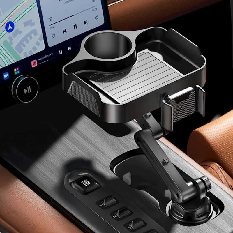 Oem Car table with phone holder CP2008 juodos spalvos
