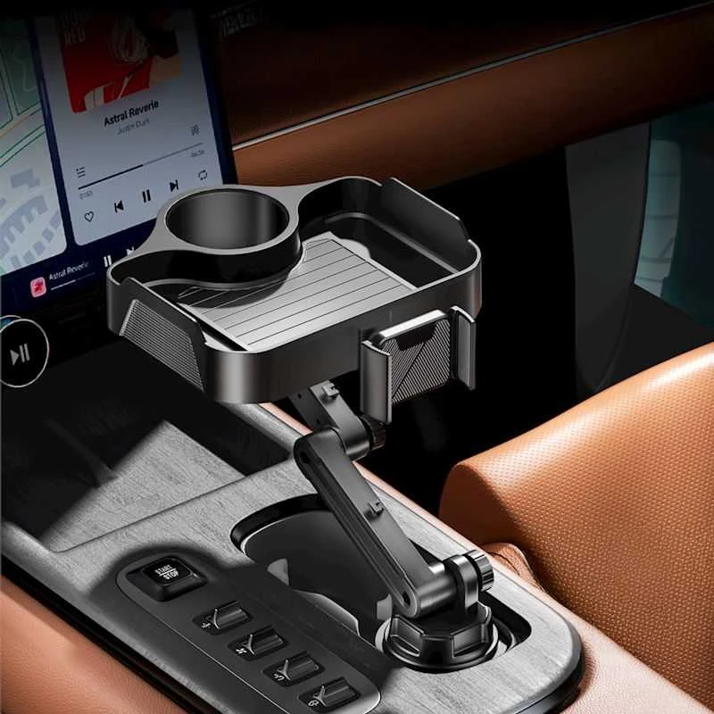 Oem Car table with phone holder CP2008 juodos spalvos