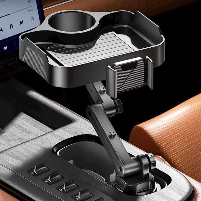 Oem Car table with phone holder CP2008 juodos spalvos