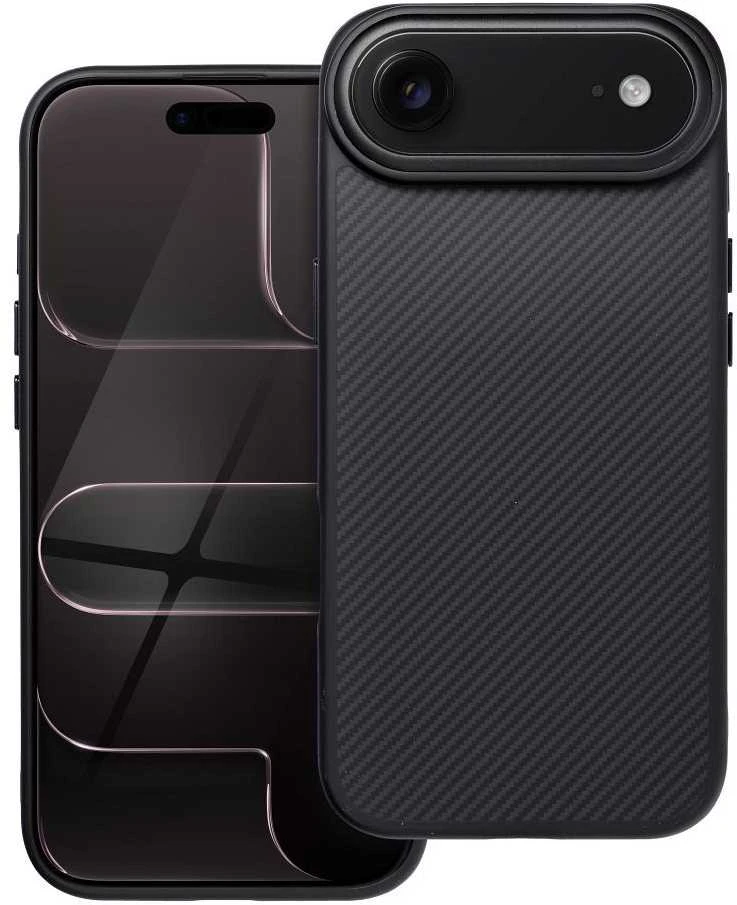 OEM dėklas, skirtas iPhone 17 AIR Carbon Elite Mag Cover, suderinamas su MagSafe juodas