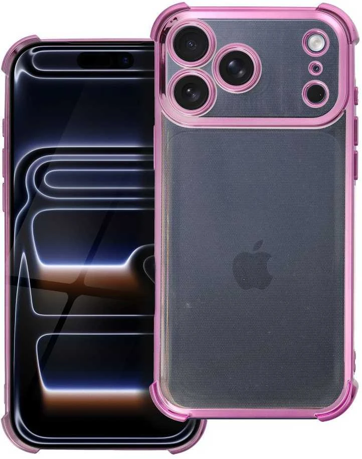 OEM dėklas, skirtas iPhone 17 Pro Max / 18 Pro Max (žemas kameros kraštas), atsparus smūgiams, elektrovioletinė