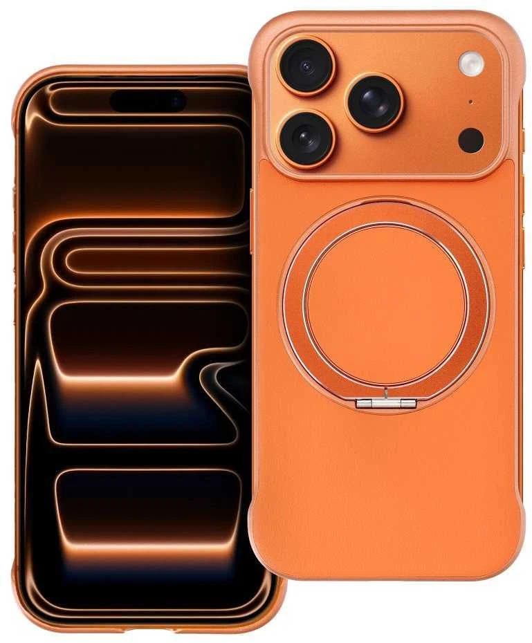 OEM dėklas, skirtas iPhone 17 AIR, su „Edge Free“, suderinamas su „MagSafe“, oranžinis