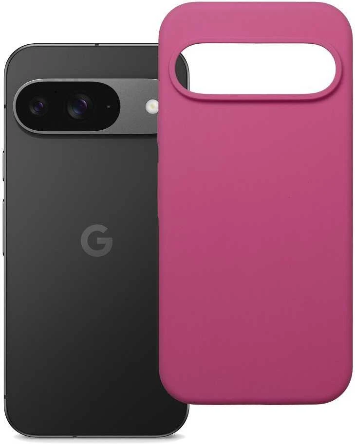 „Oem“ „Google Pixel 9“ silikoninis 2 mm dėklas (apsauga nuo kameros), rožinis