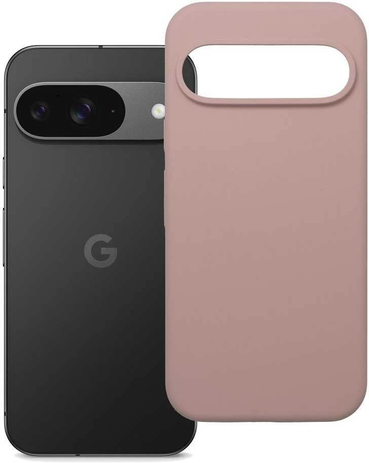 OEM dėklas, skirtas „Google Pixel 9“ silikoniniam 2 mm dėklui (apsauginis fotoaparatas), rausvos spalvos.