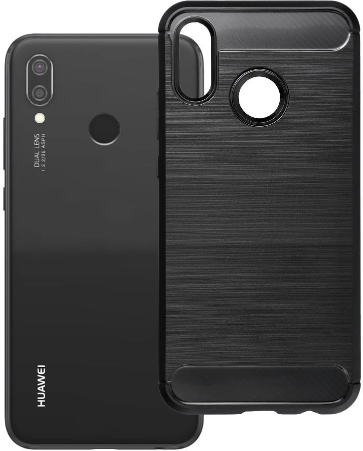 OEM dėklas Huawei P20 LITE Carbon 2.0 juodas