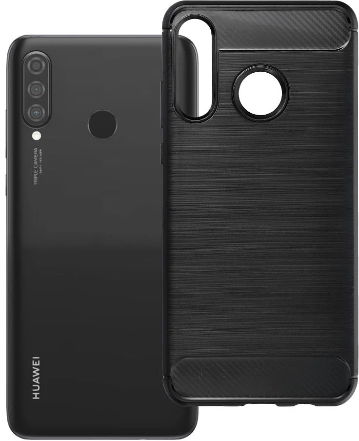 Oem Huawei P30 Lite Carbon 2.0 dėklas, juodas