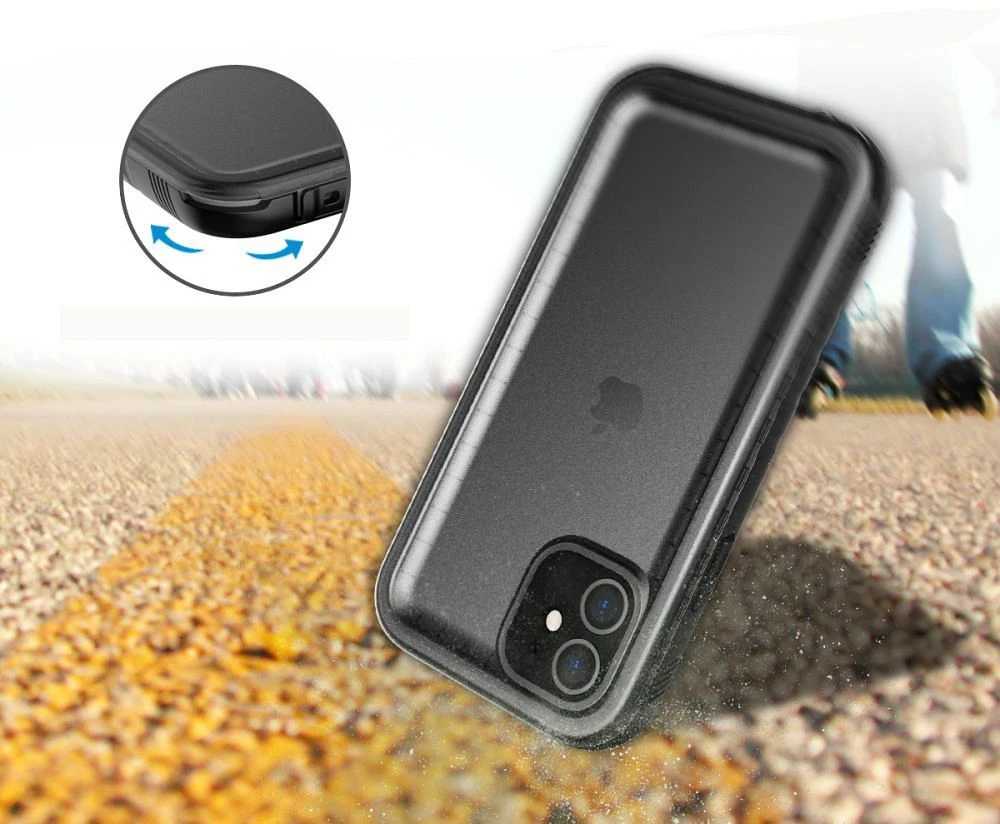 Dėklas Oem Case for iPhone 11 Atsparus vandeniui Shellbox DOT juodas