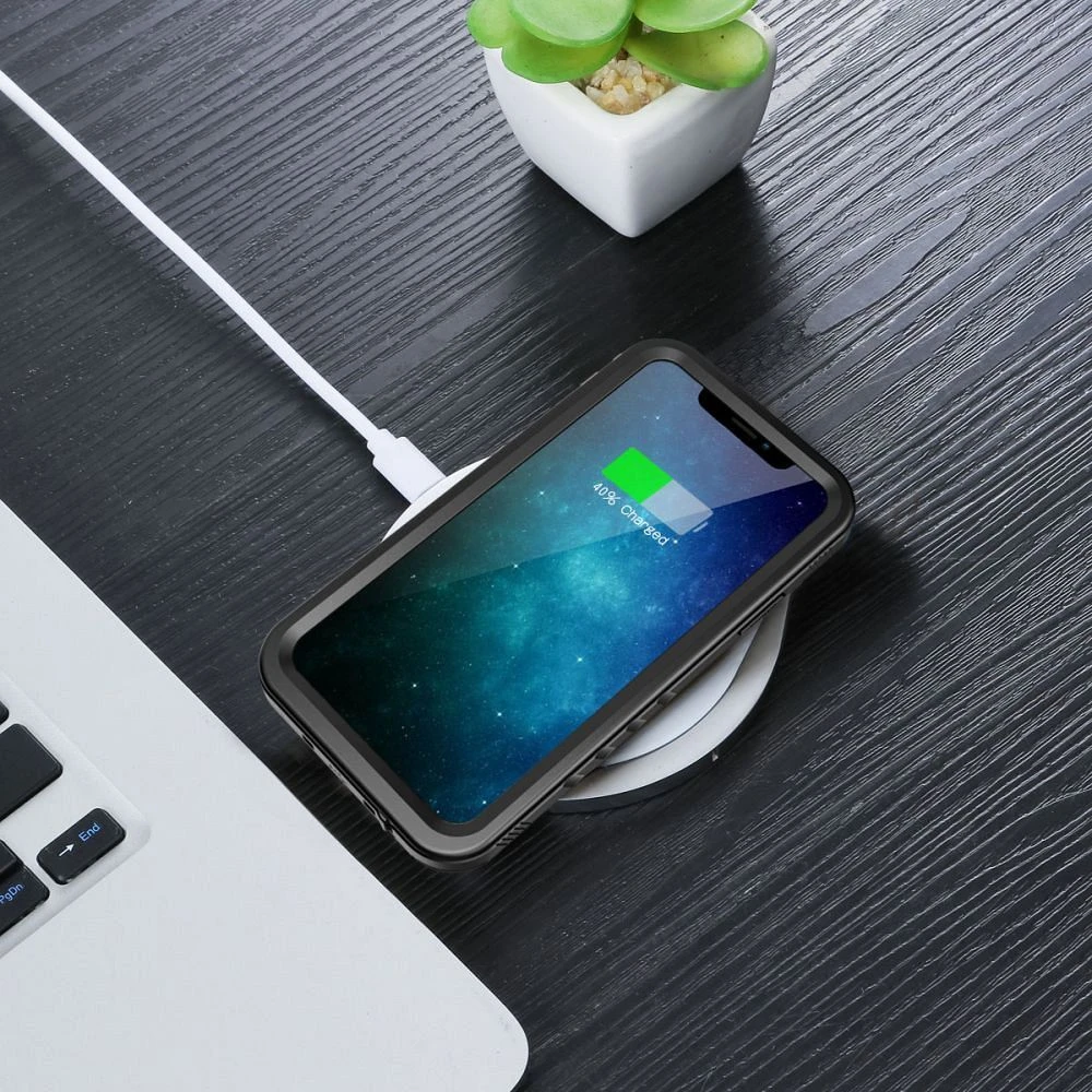 Dėklas Oem Case for iPhone 11 Atsparus vandeniui Shellbox DOT juodas
