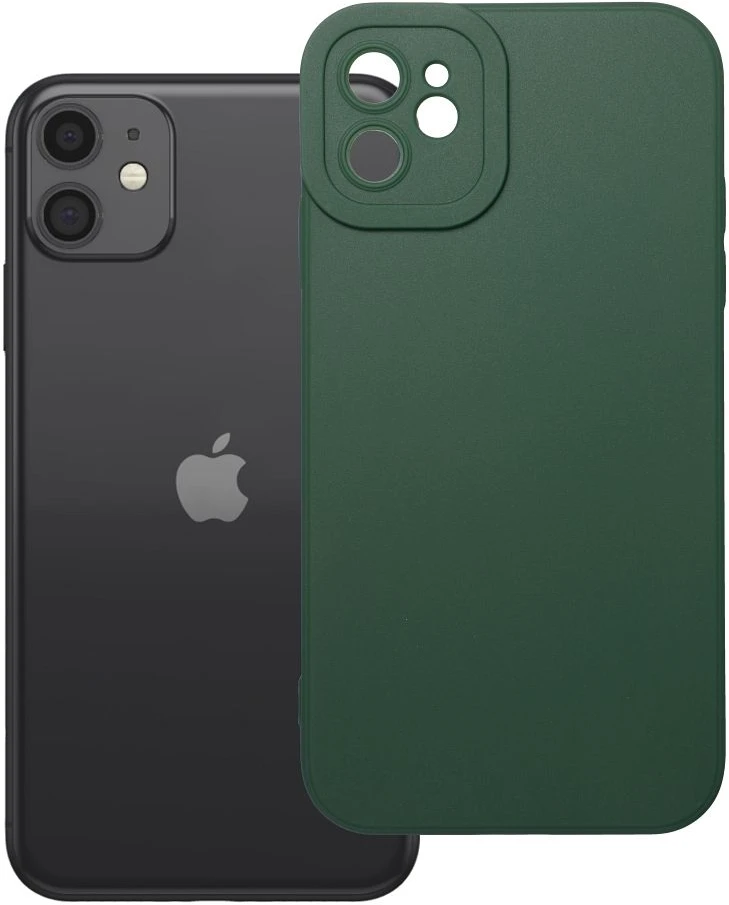 OEM dėklas iPhone 11 matinis 2.0 tamsi žalias