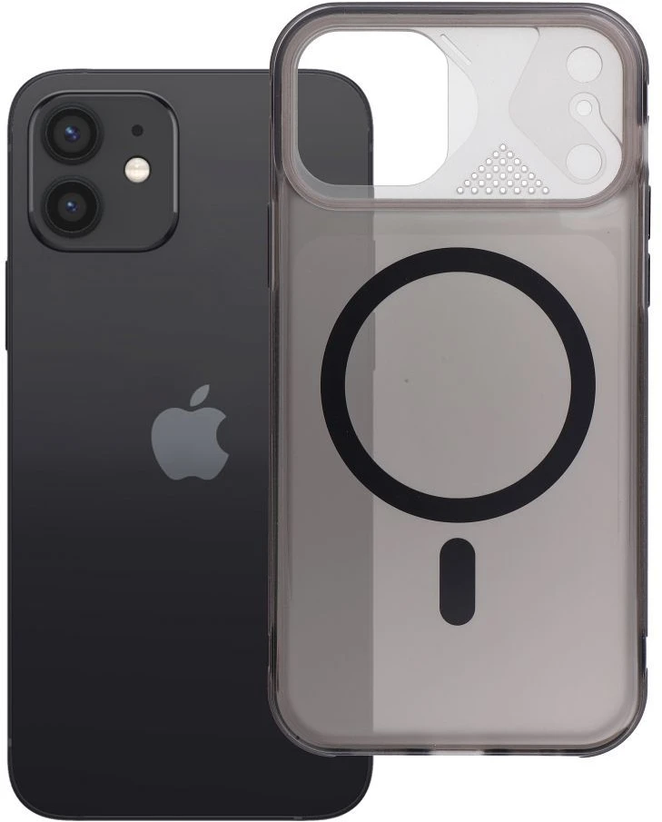 Oem dėklas, skirtas iPhone 12 / 12 Pro Aurora, suderinamas su MagSafe, juodas