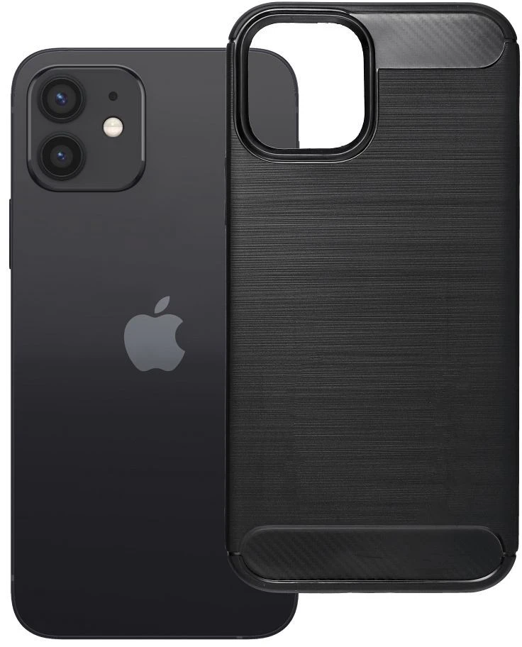 OEM dėklas, skirtas iPhone 12 / 12 PRO, Carbon 2.0, juodas