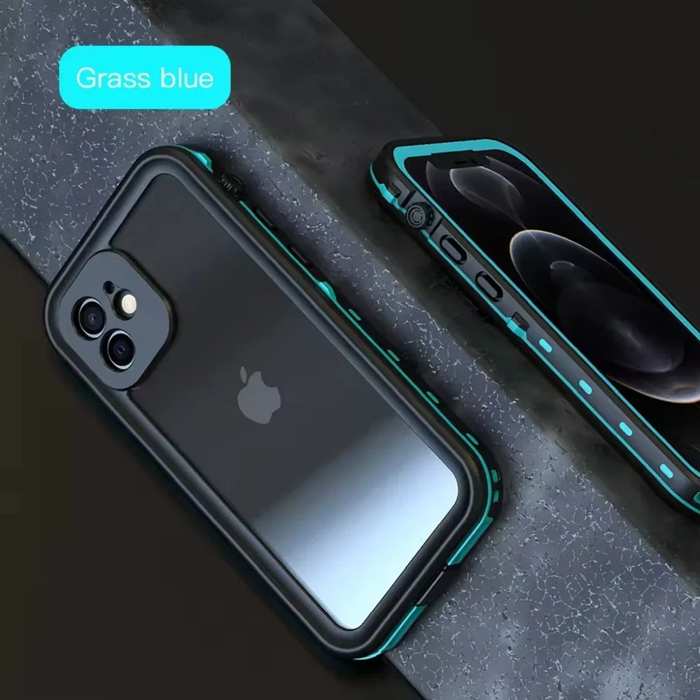 Dėklas Oem Case for iPhone 12 Atsparus vandeniui Shellbox DOT juodas
