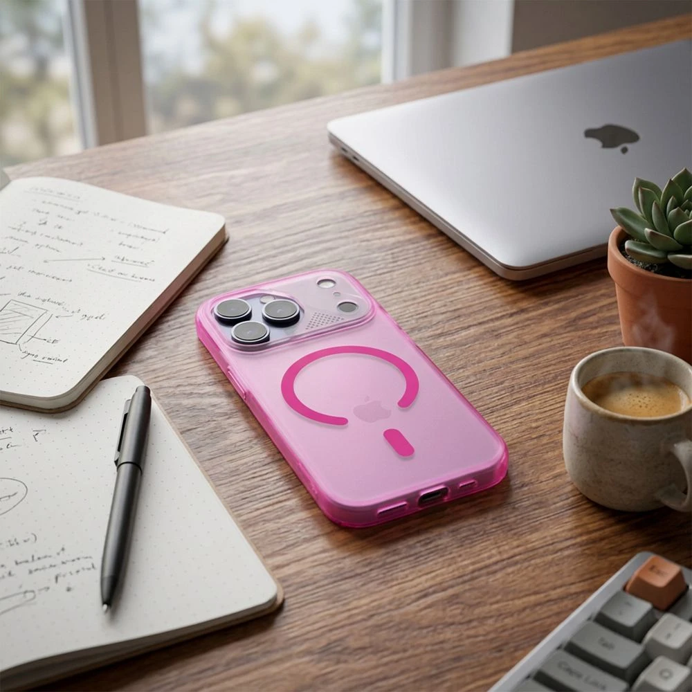 OEM dėklas, skirtas „iPhone 12 Aurora“, suderinamas su „MagSafe“, rožinis