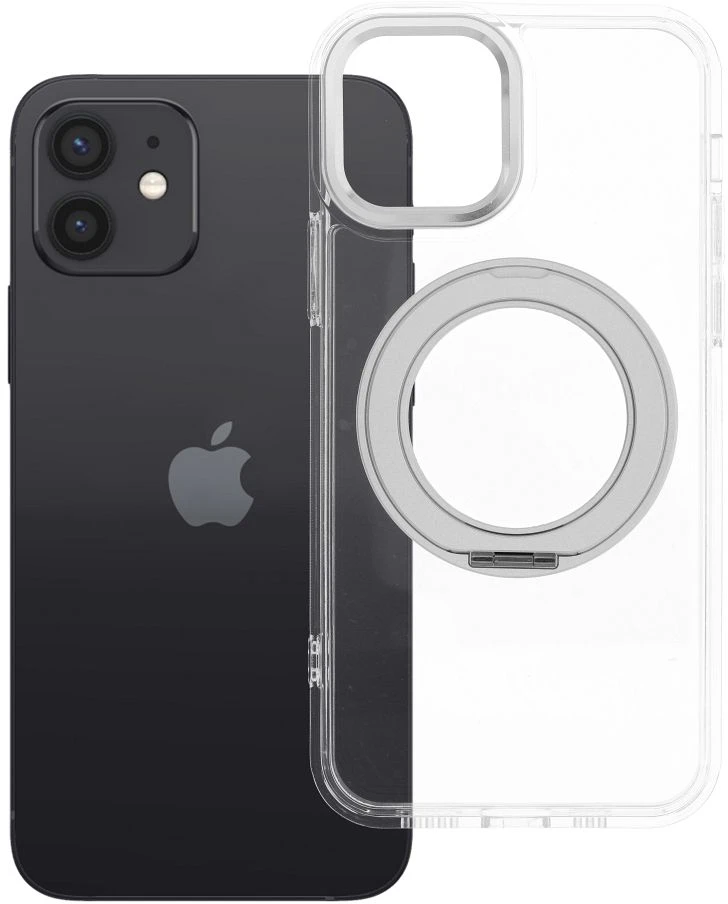 Oem Originalus „iPhone 12“ dėklas, apvalus stovas, suderinamas su „MagSafe“, permatomas