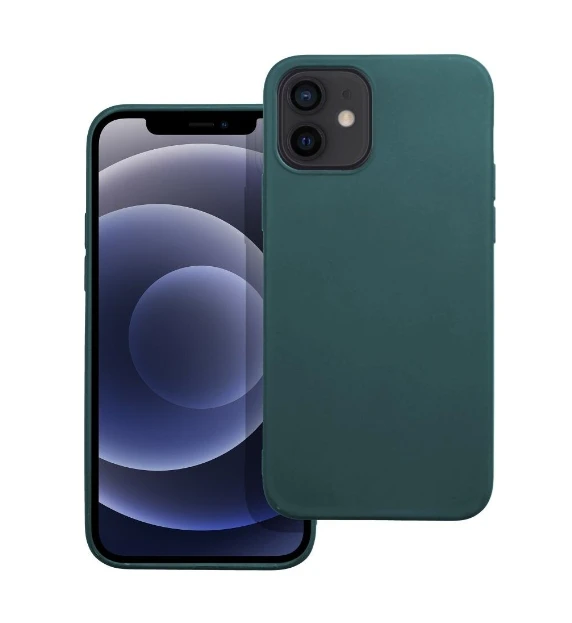 Oem Matinis dėklas IPHONE 12 tamsiai žalias
