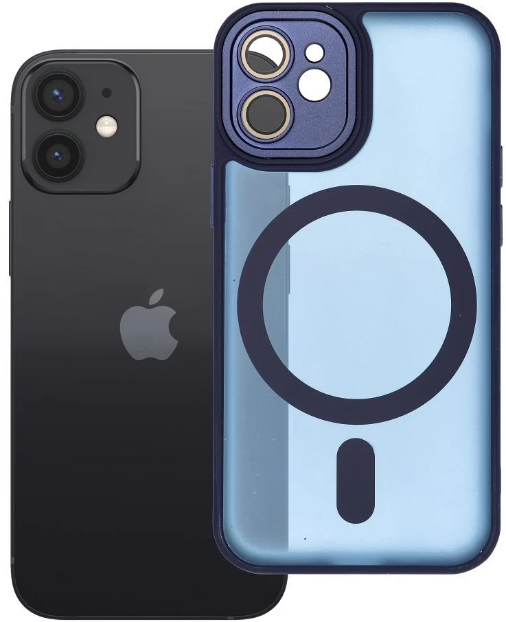 OEM dėklas, skirtas iPhone 12 MINI, Variete Mag Cover, suderinamas su MagSafe, tamsiai mėlynas