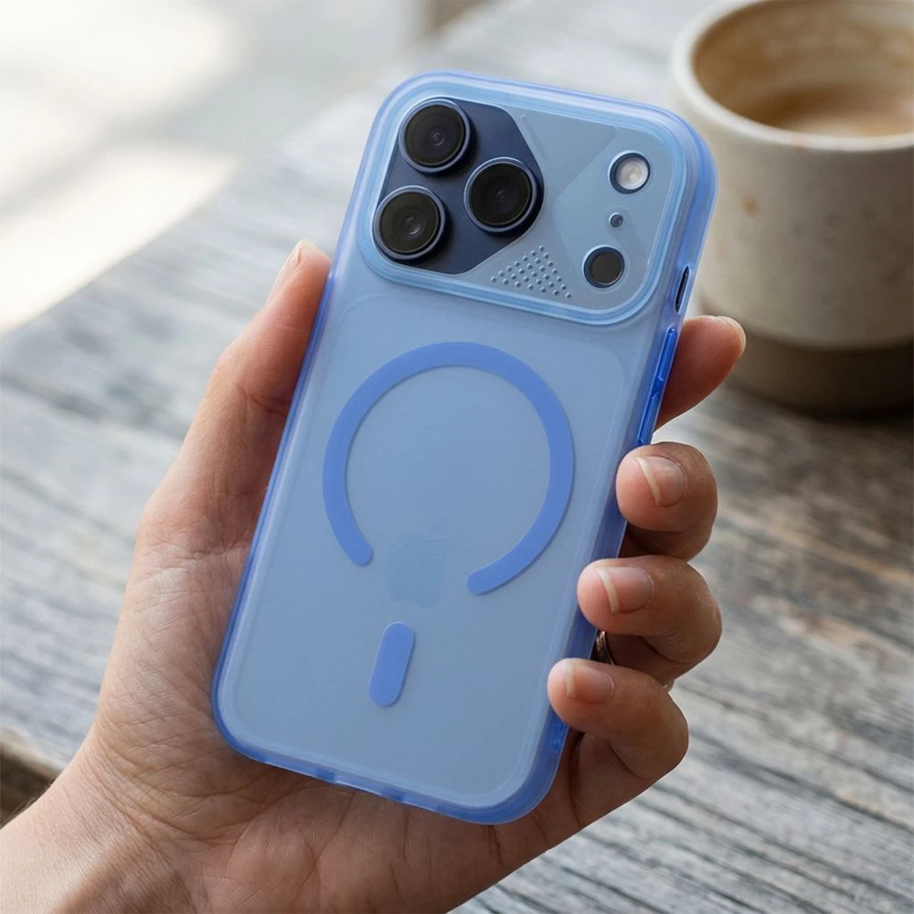 Oem Originalus „iPhone 13 PRO Aurora“ dėklas, suderinamas su „MagSafe“ mėlynas