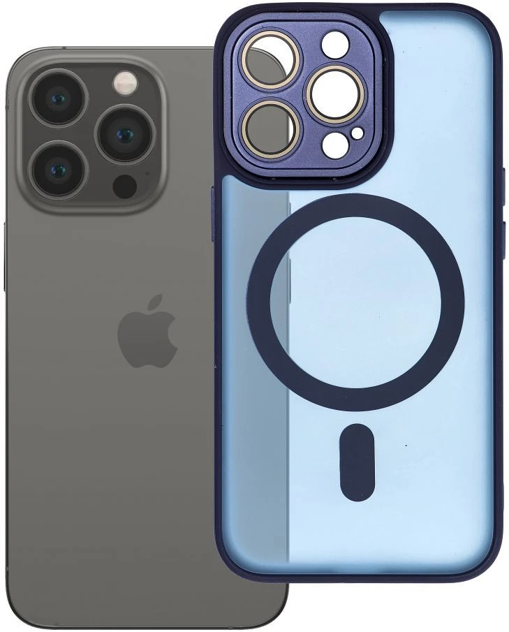 OEM dėklas, skirtas iPhone 13 PRO, Variete Mag Cover, suderinamas su MagSafe, tamsiai mėlynas