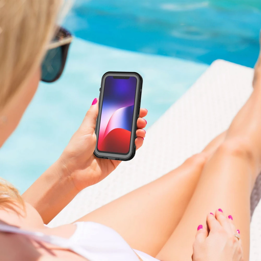 Dėklas Oem Case for iPhone 13 Shellbox DOT waterproof juodas