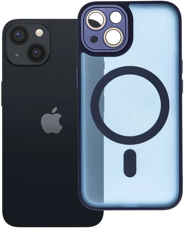 OEM dėklas, skirtas iPhone 13, Variete Mag dėklas, suderinamas su MagSafe, tamsiai mėlynas