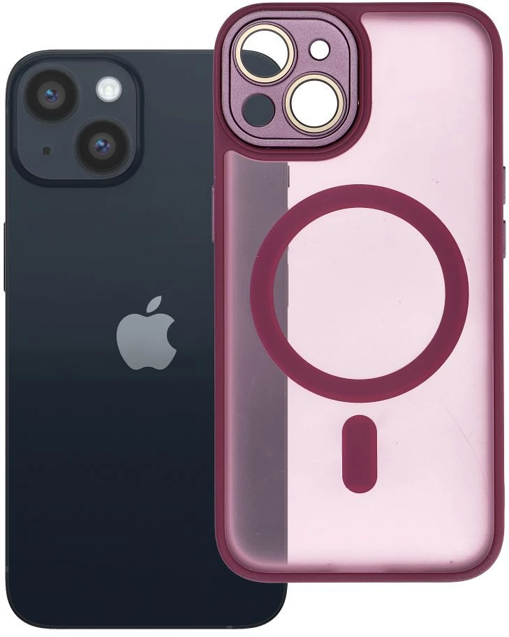 OEM dėklas, skirtas iPhone 14, Variete Mag dėklas, suderinamas su MagSafe violetine