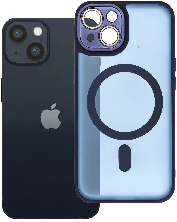 OEM dėklas, skirtas iPhone 14, Variete Mag dėklas, suderinamas su MagSafe, tamsiai mėlynas