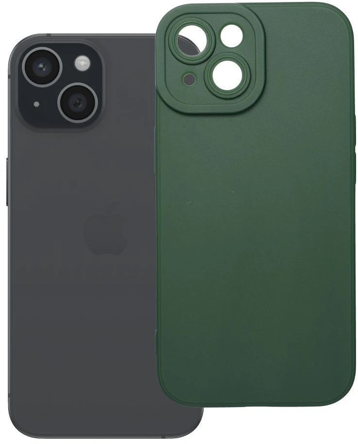 Dėklas Oem Case for iPhone 15 Matt 2.0 tamsiai žalia