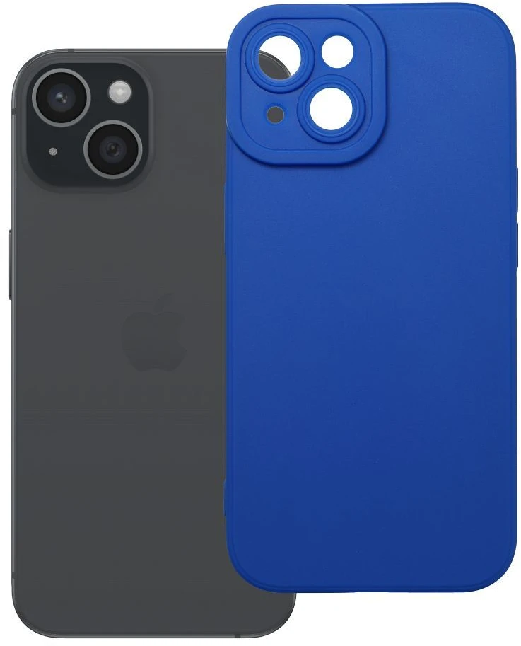 OEM dėklas, skirtas iPhone 15 matinis 2.0 mėlynas