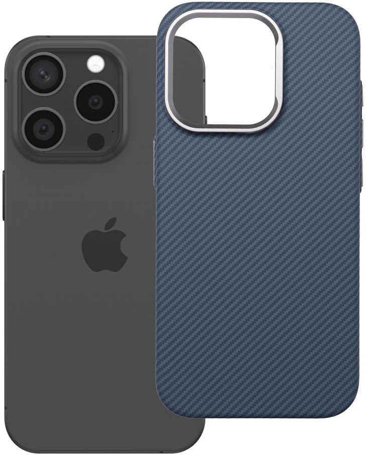 Oem Originalus „iPhone 15 PRO“ dėklas, K-Look, suderinamas su „MagSafe“ mėlynas