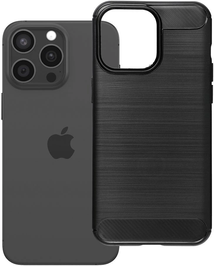 OEM dėklas iPhone 15 PRO MAX Carbon 2.0 juodas