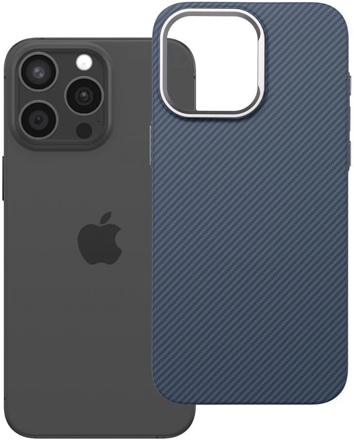 Oem Originalus „iPhone 15 PRO MAX“ K-Look dėklas, suderinamas su „MagSafe“ mėlynas