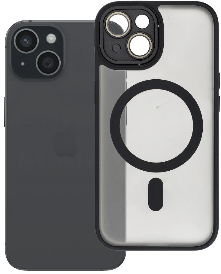 „Oem iPhone 15 Variete Mag“ dėklas, suderinamas su „MagSafe“ (juodas)