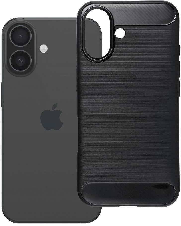 OEM dėklas iPhone 16 Carbon 2.0 juodas
