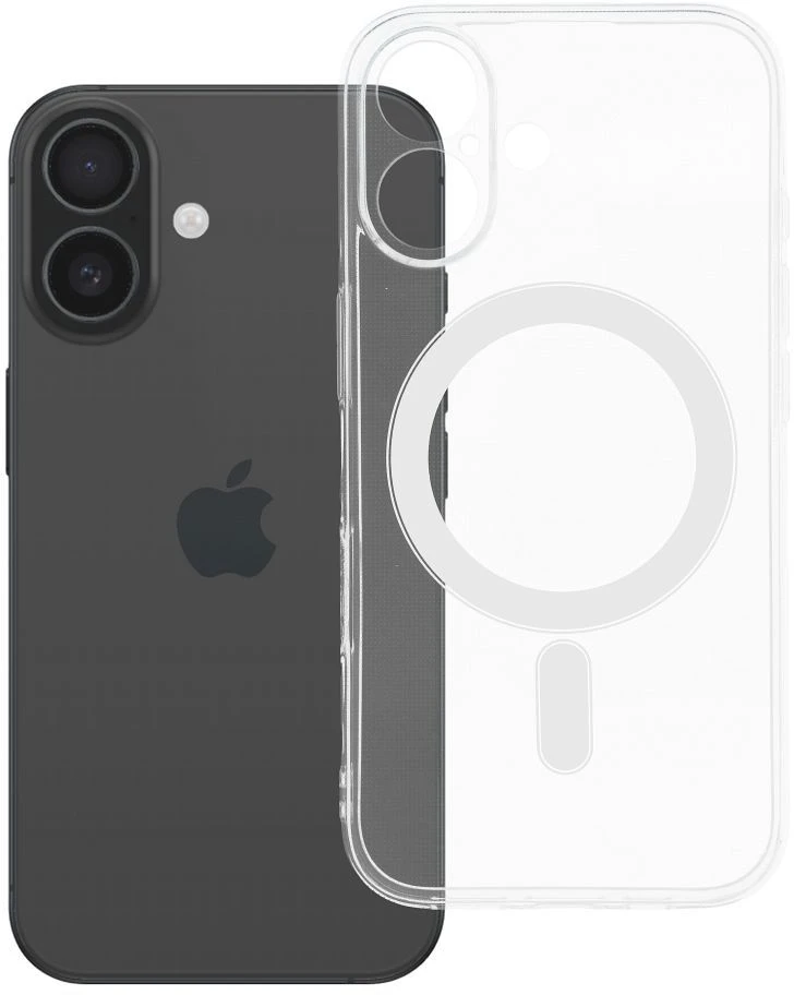 Oem Originalus „iPhone 16“ dėklas, skaidrus, 2 mm „Mag“ dangtelis, suderinamas su „MagSafe“ (fotoaparato apsauga), permatomas.