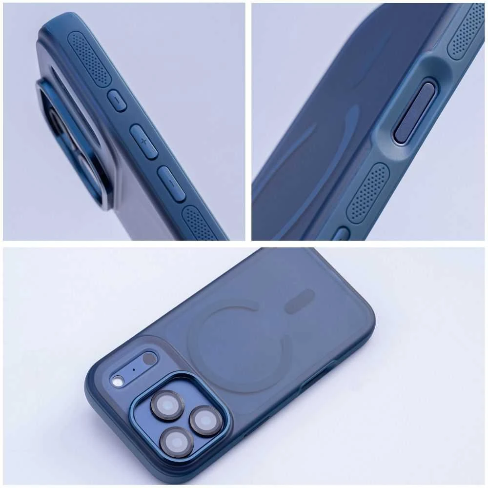 OEM dėklas, skirtas „iPhone 16 Flexline Mag Cover“, suderinamas su „MagSafe“, tamsiai mėlynas