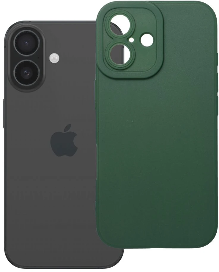 OEM dėklas iPhone 16 matinis 2.0 tamsi žalias
