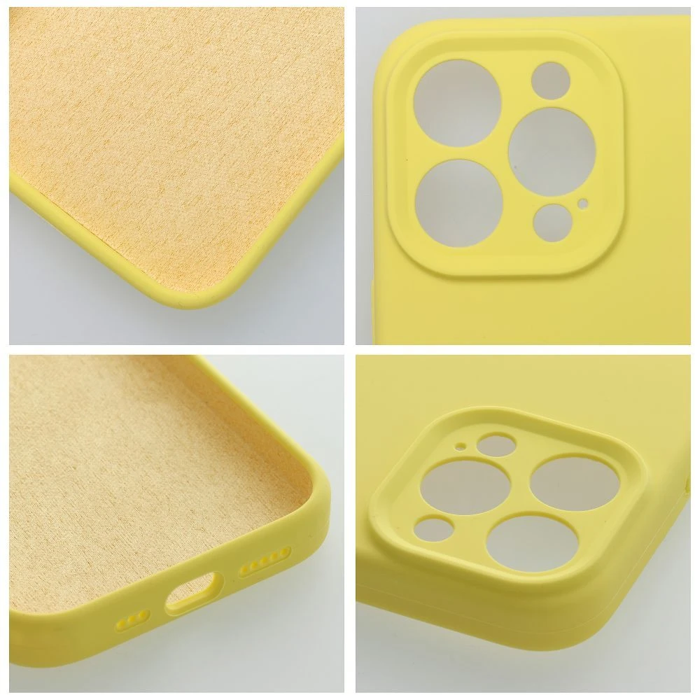 OEM silikoninis 2 mm dėklas, skirtas „iPhone 16 PLUS“ (apsauga nuo kameros), suderinamas su „MagSafe“, geltonas