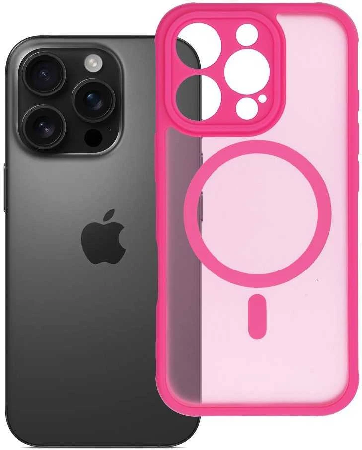 OEM dėklas, skirtas „iPhone 16 PRO“ visiškai matiniam „Mag“ dangteliui, suderinamas su „MagSafe“, rožinis