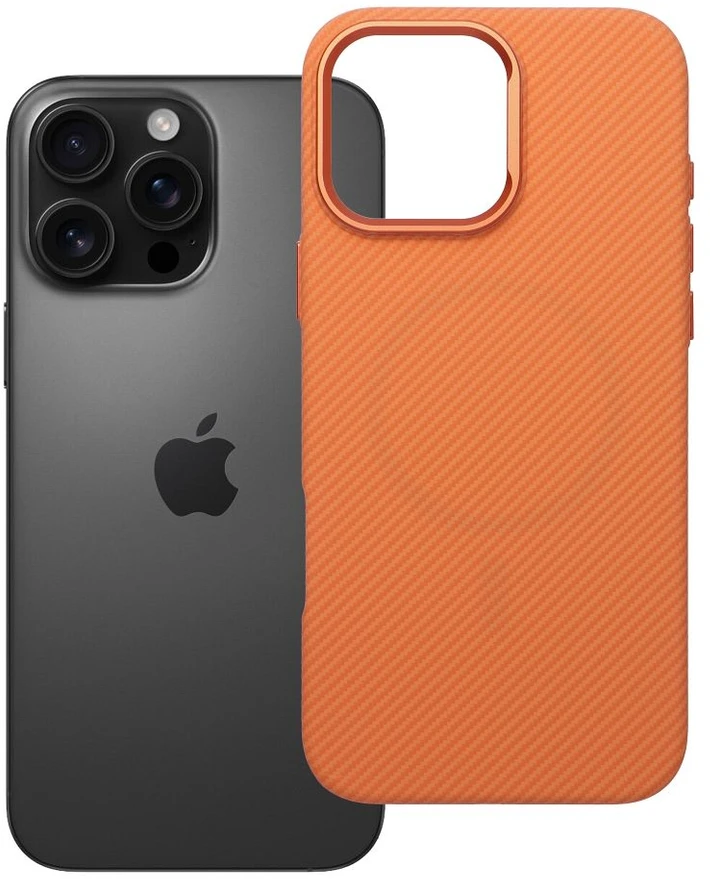 Oem Originalus „iPhone 16 PRO MAX“ K-Look dėklas, suderinamas su „MagSafe“ oranžinis