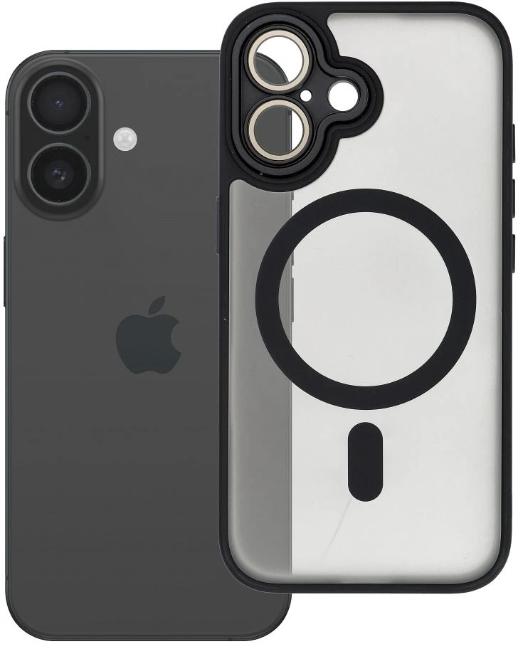 „Oem iPhone 16 Variete Mag“ dėklas, suderinamas su „MagSafe“ (juodas)